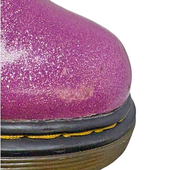 Dr Marten 1460 Glitter J Pink Cosmic Lace up Combat Boots - Picture 7 of 10